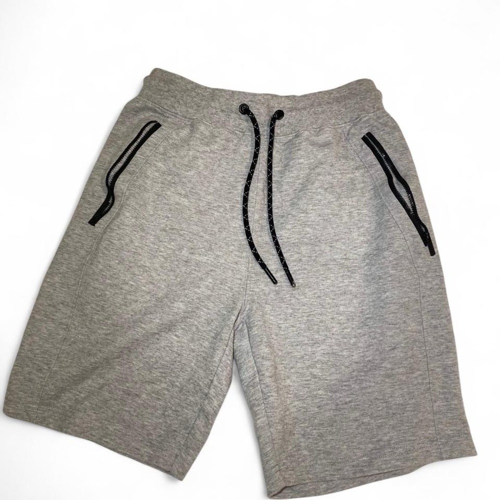 Stylish Gray Athletic Shorts with Black Accents